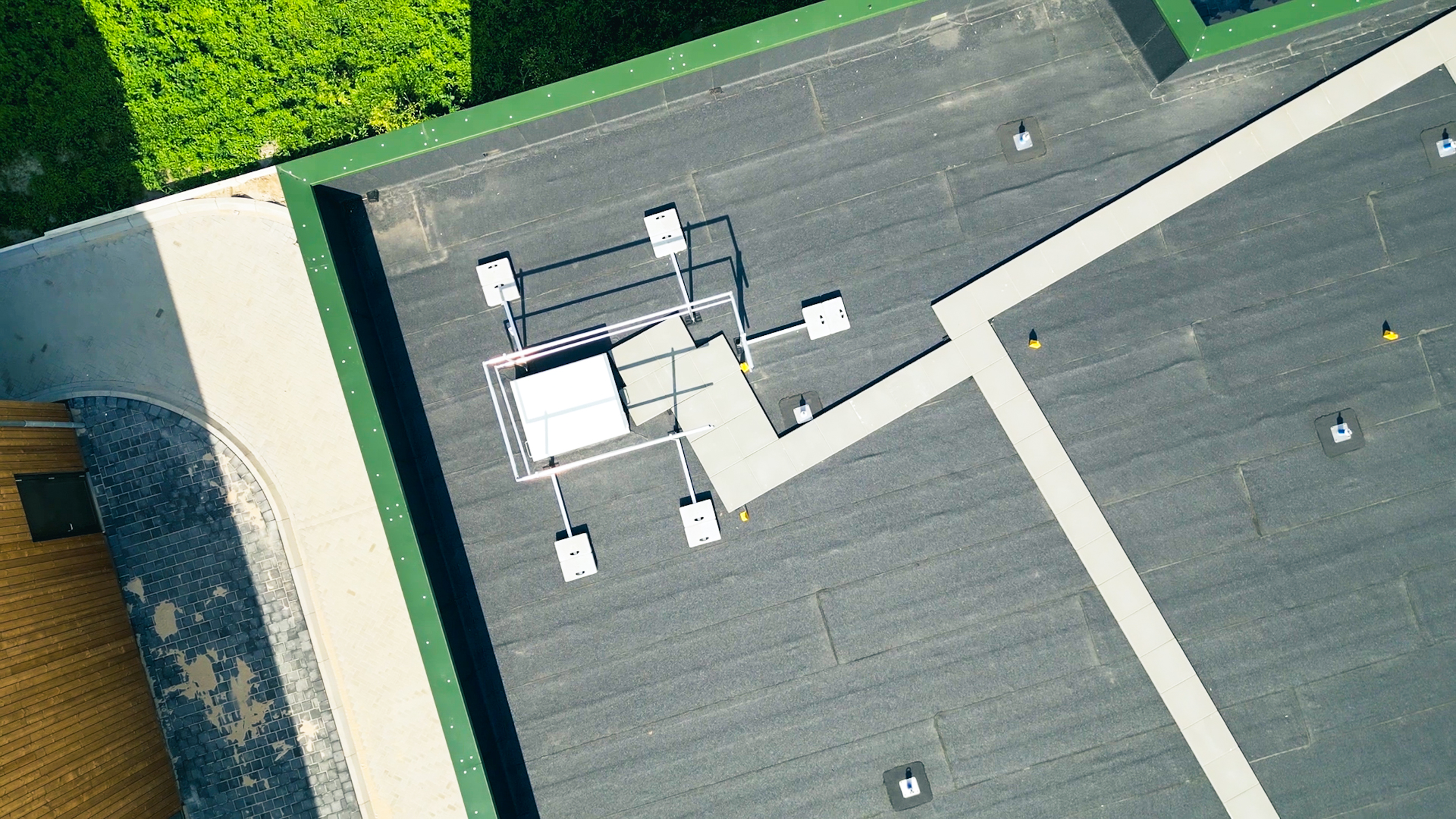 TopAccess roof access hatch with extension ladder at Food Villag